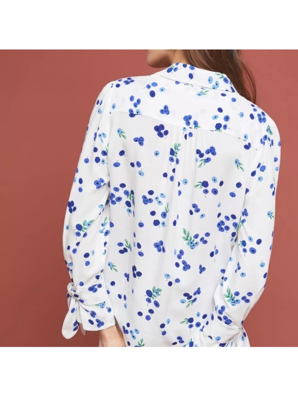 Maeve Anthropologie Blithe Blueberry Blouse Button Up View 4